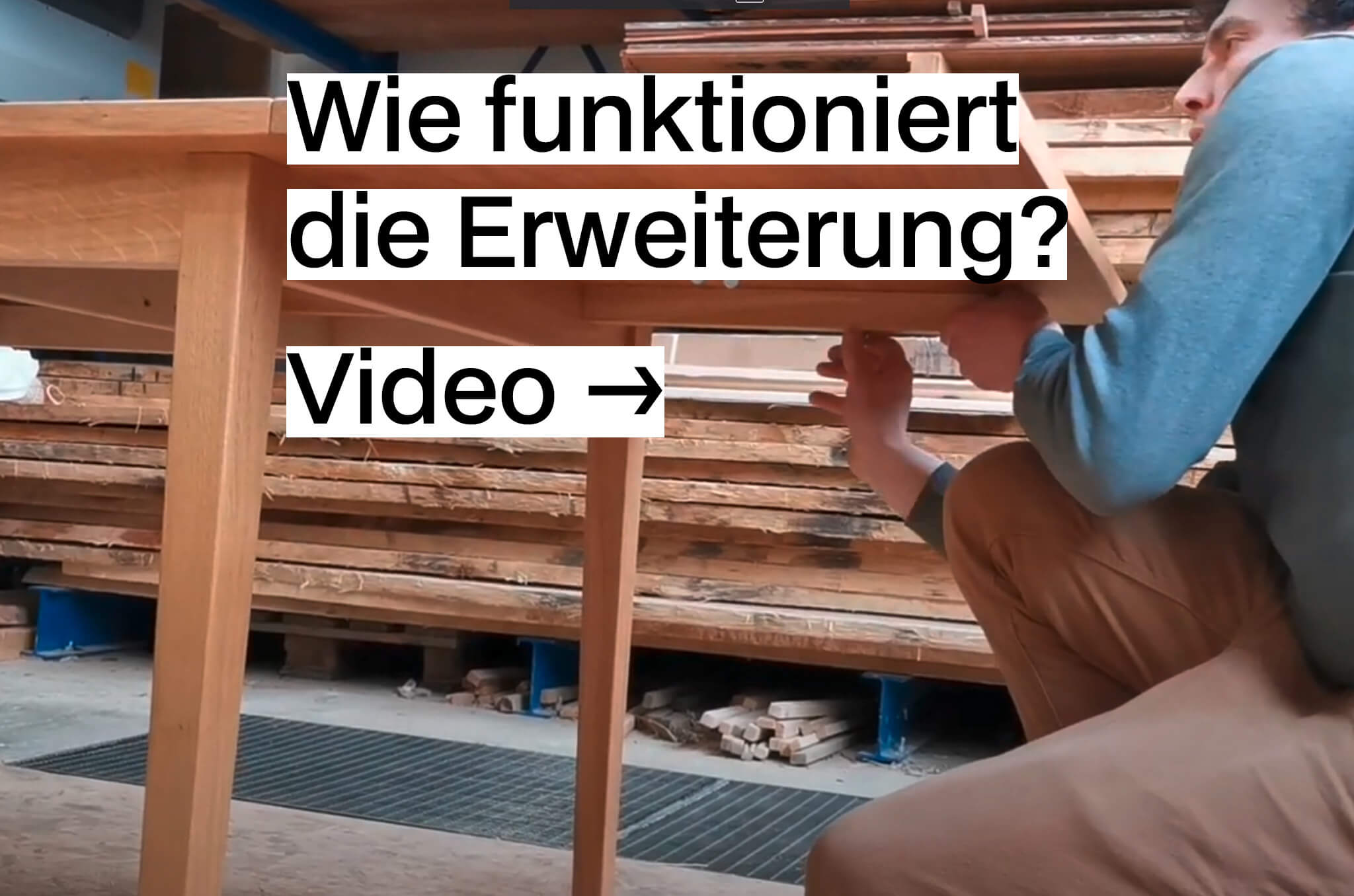 Piet — Tisch aus Massivholz – Bild 8